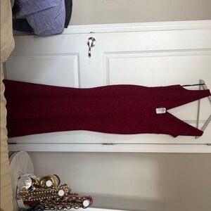 Elegant Burgundy Evening Gown